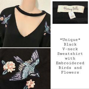 Honey belle Small / Medium unique black sweatshirt